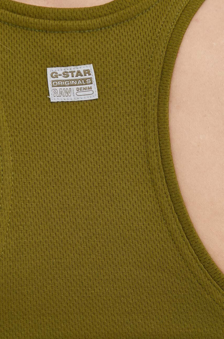 G-Star Raw Bavlněný top zelená barva - Pepit.cz