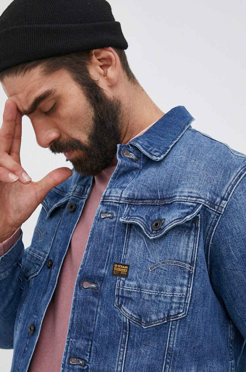 G-Star Raw Džínová bunda dámská zelená barva oversize - Pepit.cz