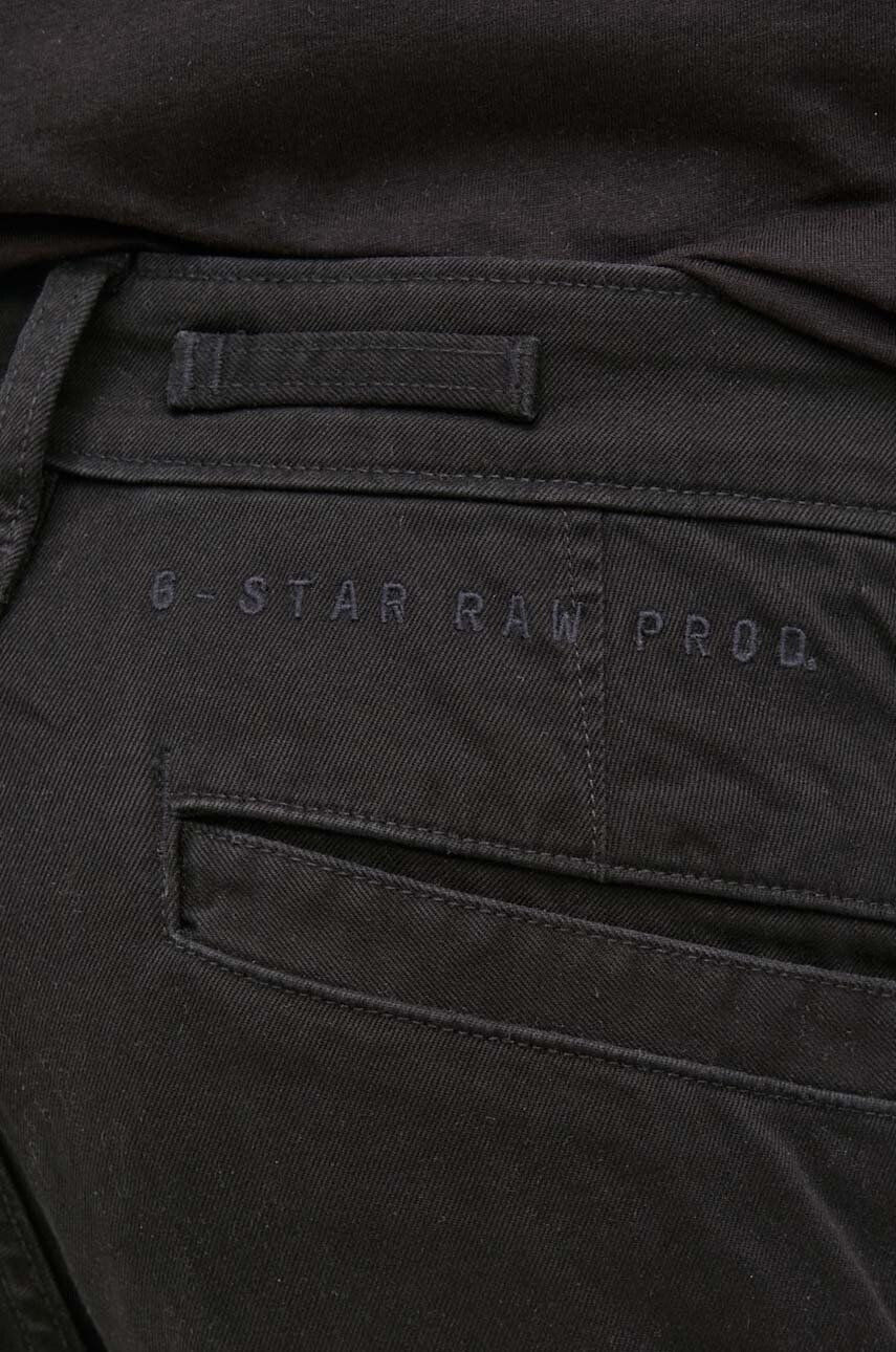 G-Star Raw Kalhoty pánské černá barva ve střihu chinos - Pepit.cz