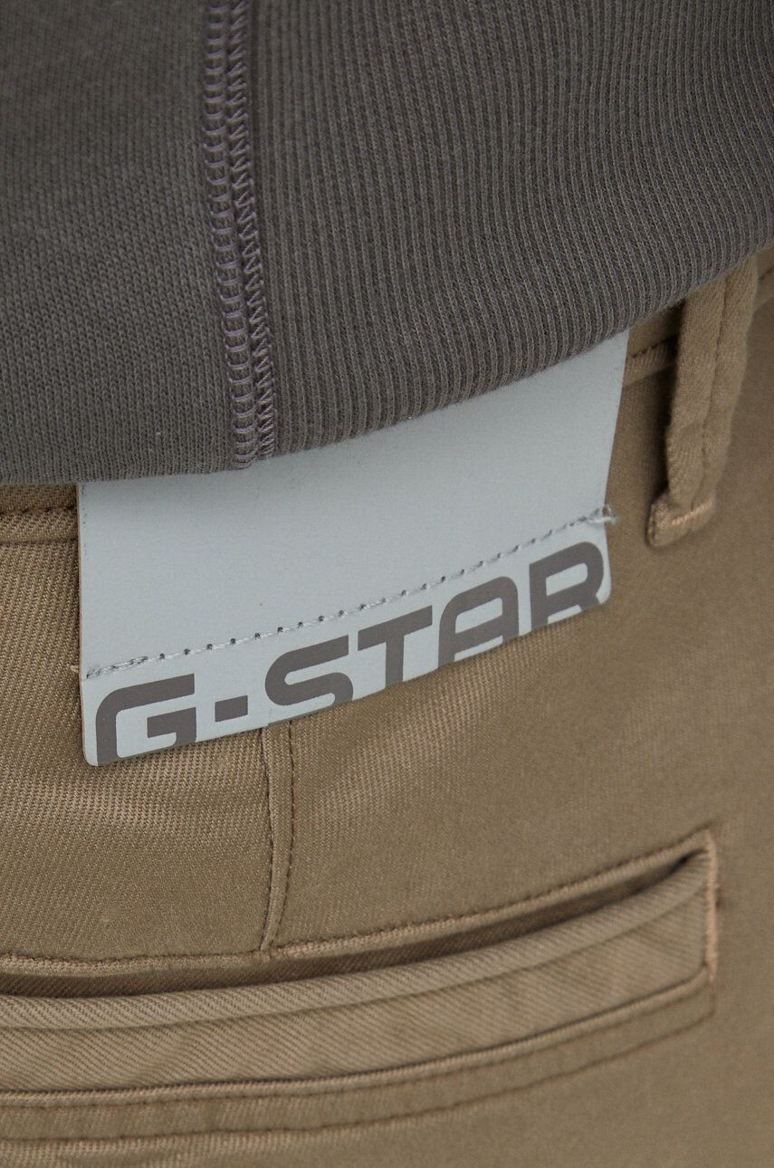 G-Star Raw Kalhoty pánské zelená barva ve střihu chinos - Pepit.cz