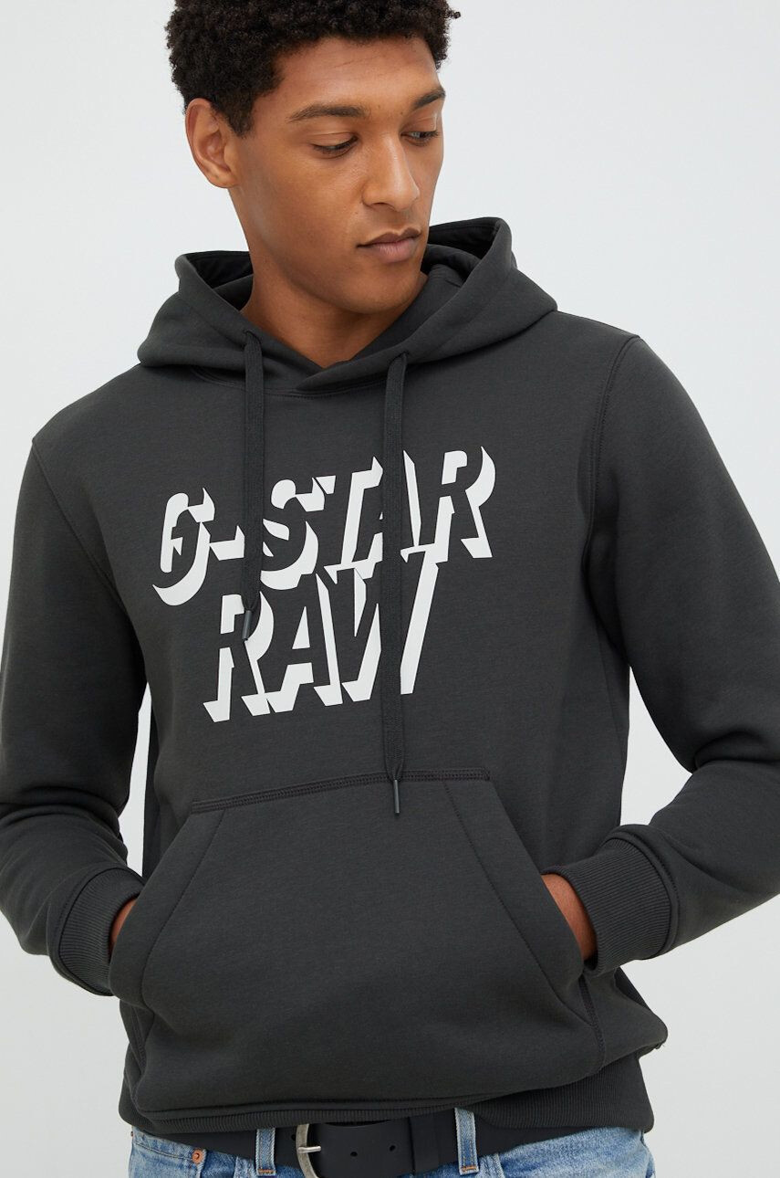 G-Star Raw Mikina pánská tmavomodrá barva hladká - Pepit.cz