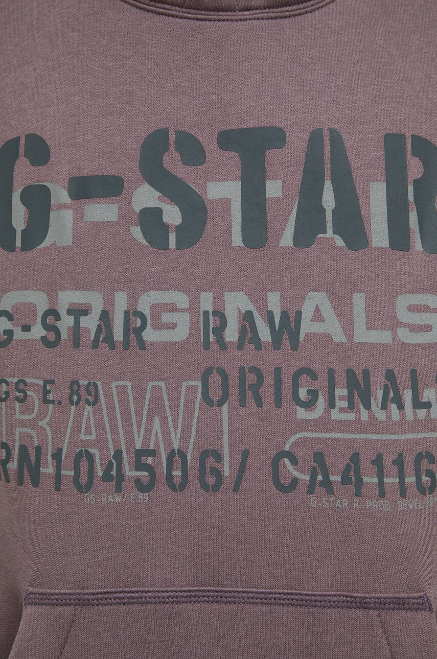 G-Star Raw Mikina pánská růžová barva hladká - Pepit.cz