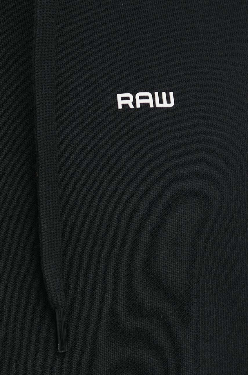 G-Star Raw Mikina pánská černá barva s kapucí s potiskem - Pepit.cz