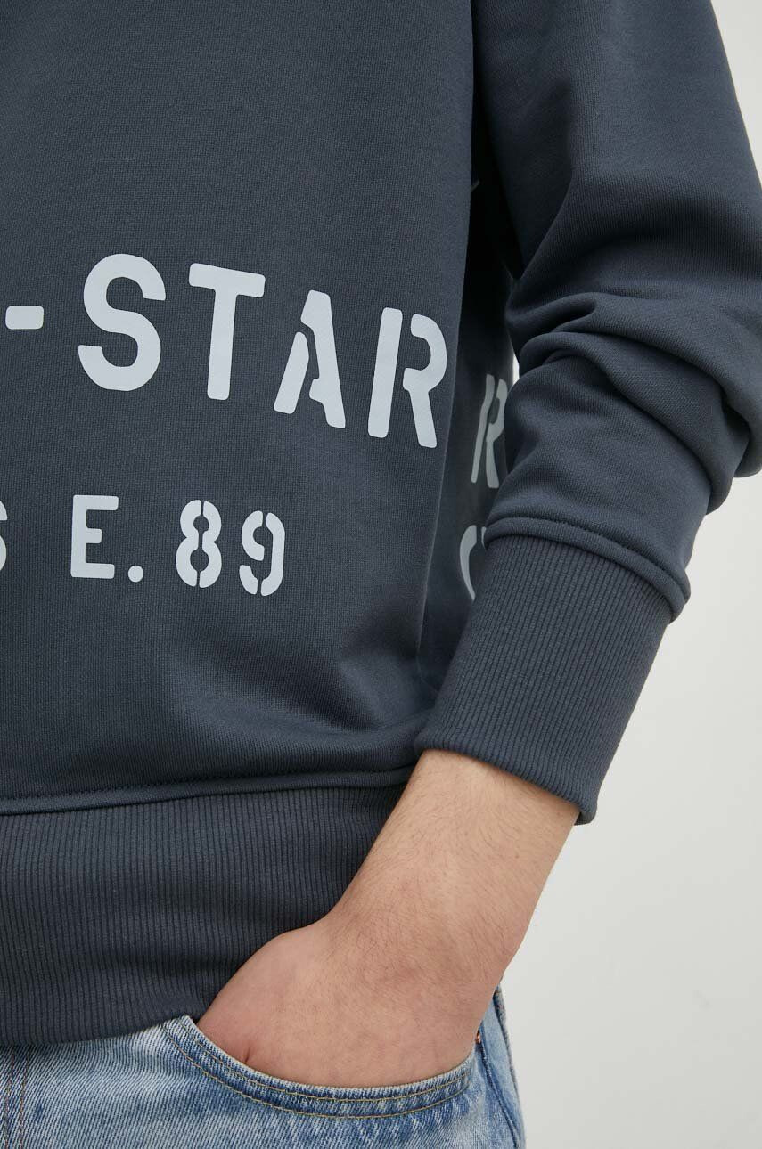 G-Star Raw Mikina pánská tmavomodrá barva s potiskem - Pepit.cz