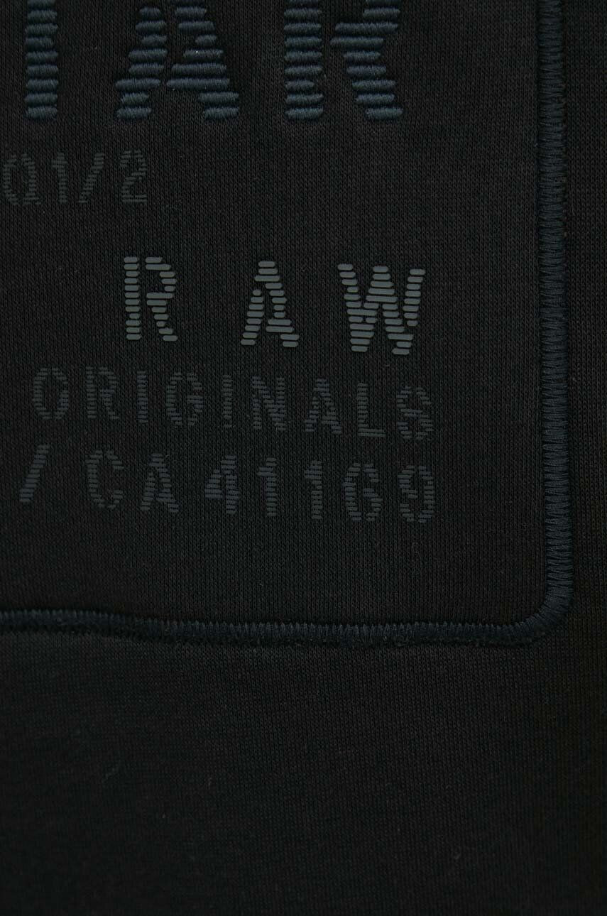 G-Star Raw Mikina pánská černá barva s aplikací - Pepit.cz