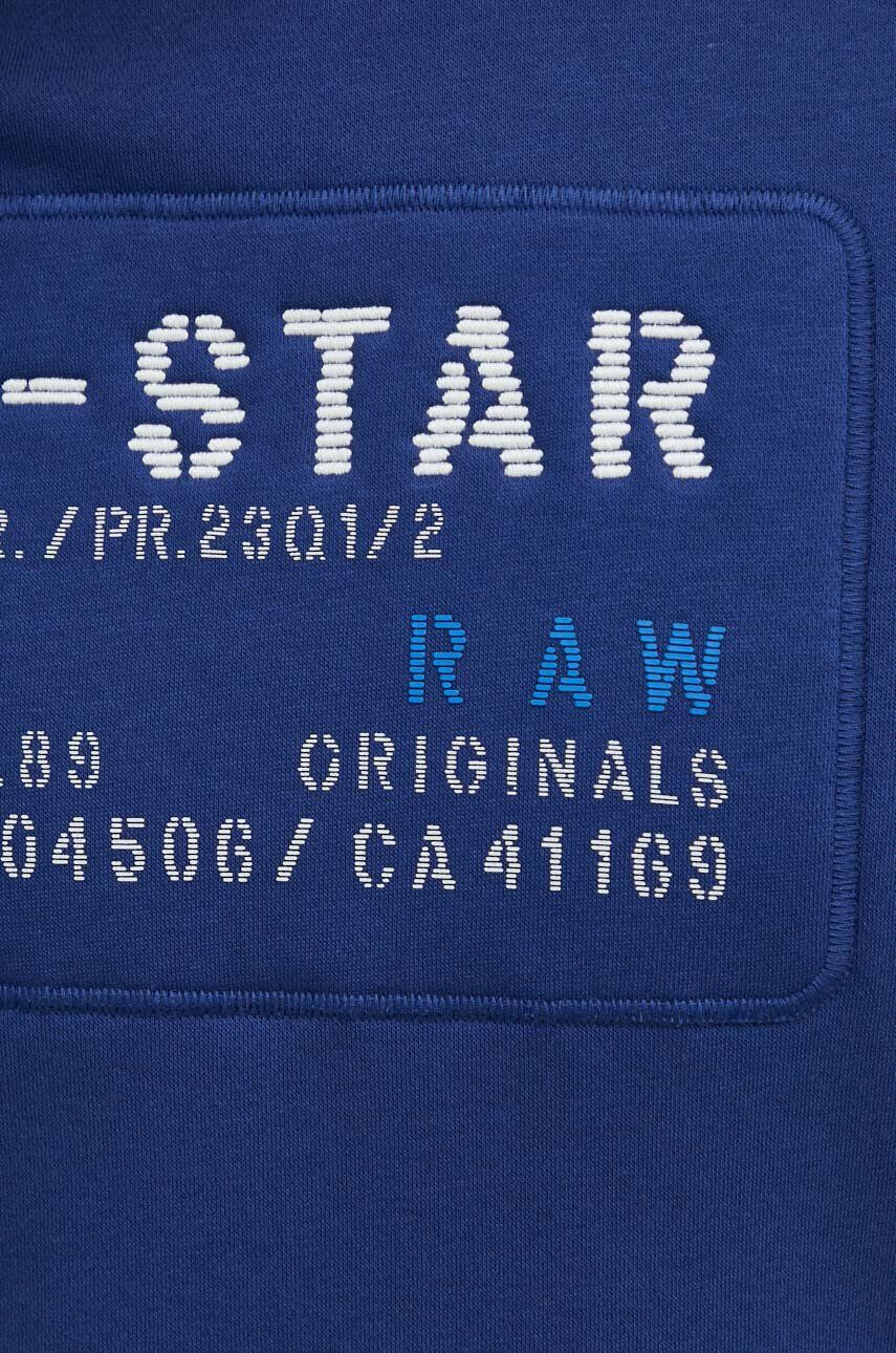 G-Star Raw Mikina pánská tmavomodrá barva s aplikací - Pepit.cz