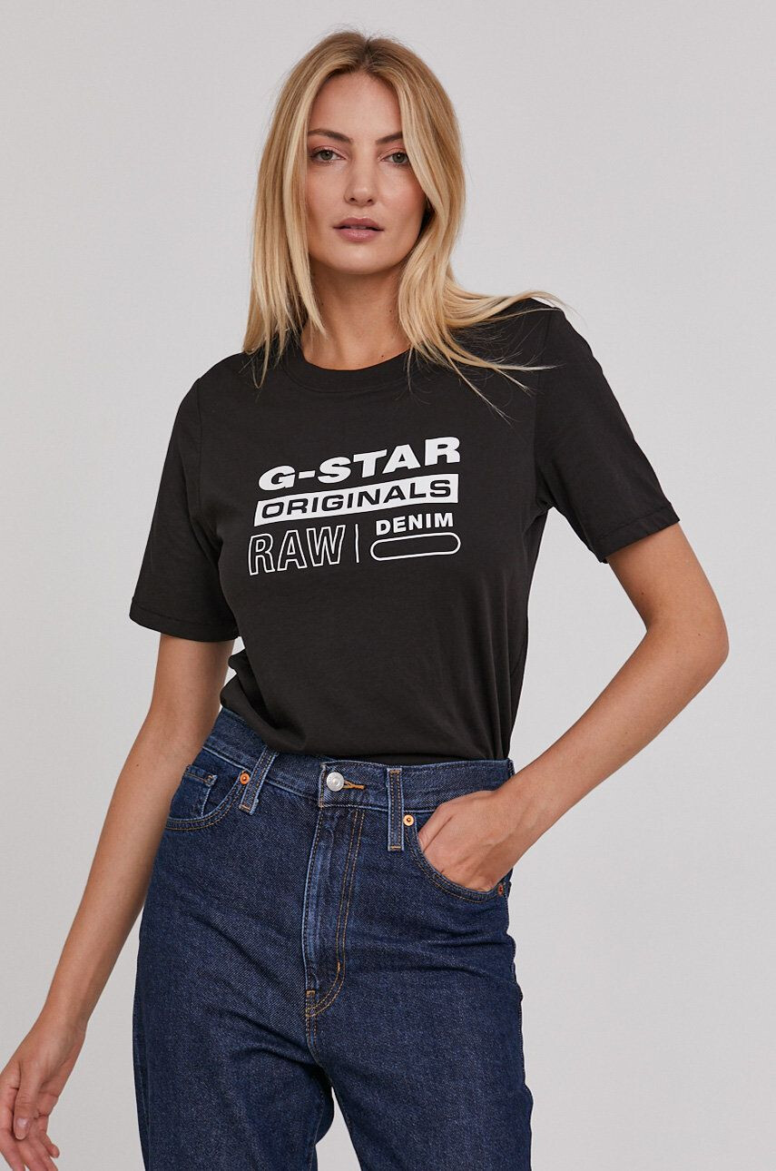 G-Star Raw Tričko dámské černá barva - Pepit.cz