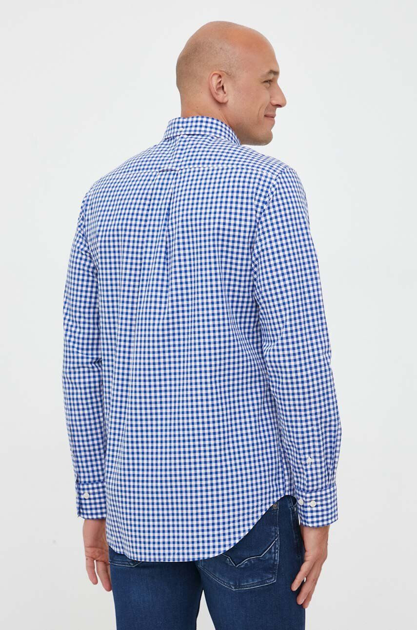 Gant Bavlněné tričko černá barva slim s límečkem button-down - Pepit.cz