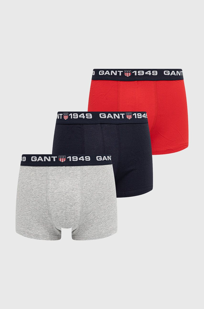 Gant Boxerky 3-pack pánské zelená barva - Pepit.cz