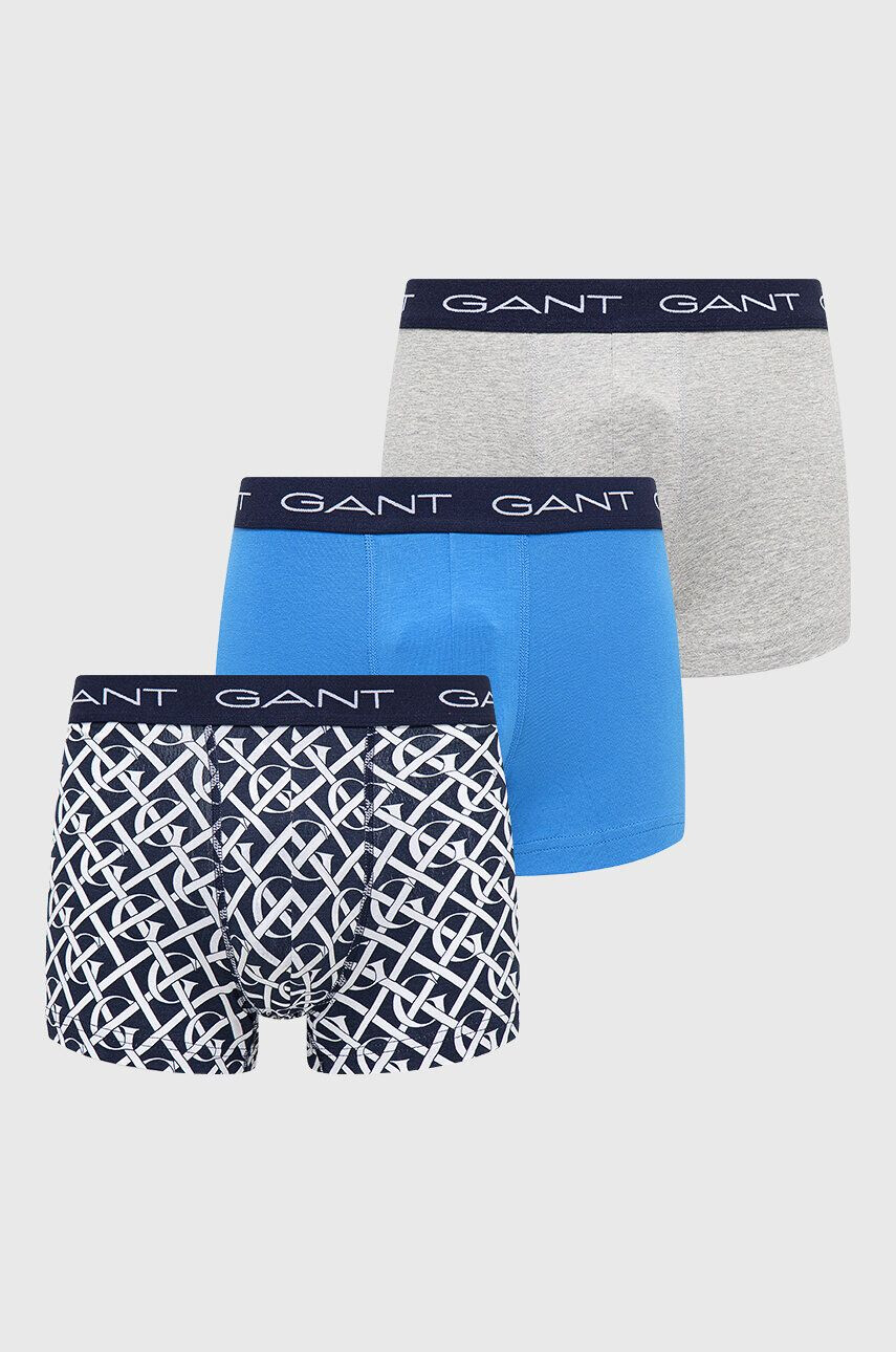 Gant Boxerky 3-pack pánské tmavomodrá barva - Pepit.cz