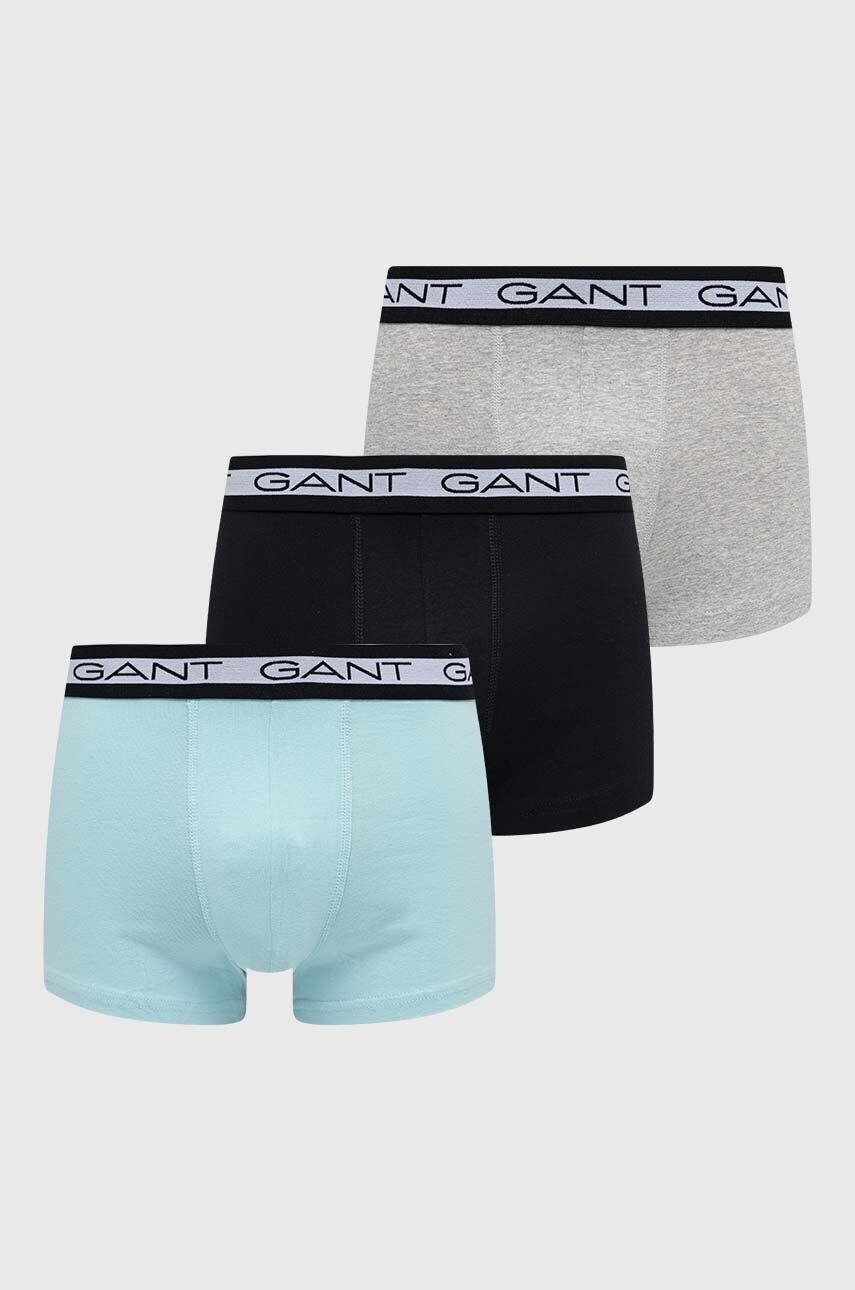 Gant Boxerky 3-pack pánské tyrkysová barva - Pepit.cz