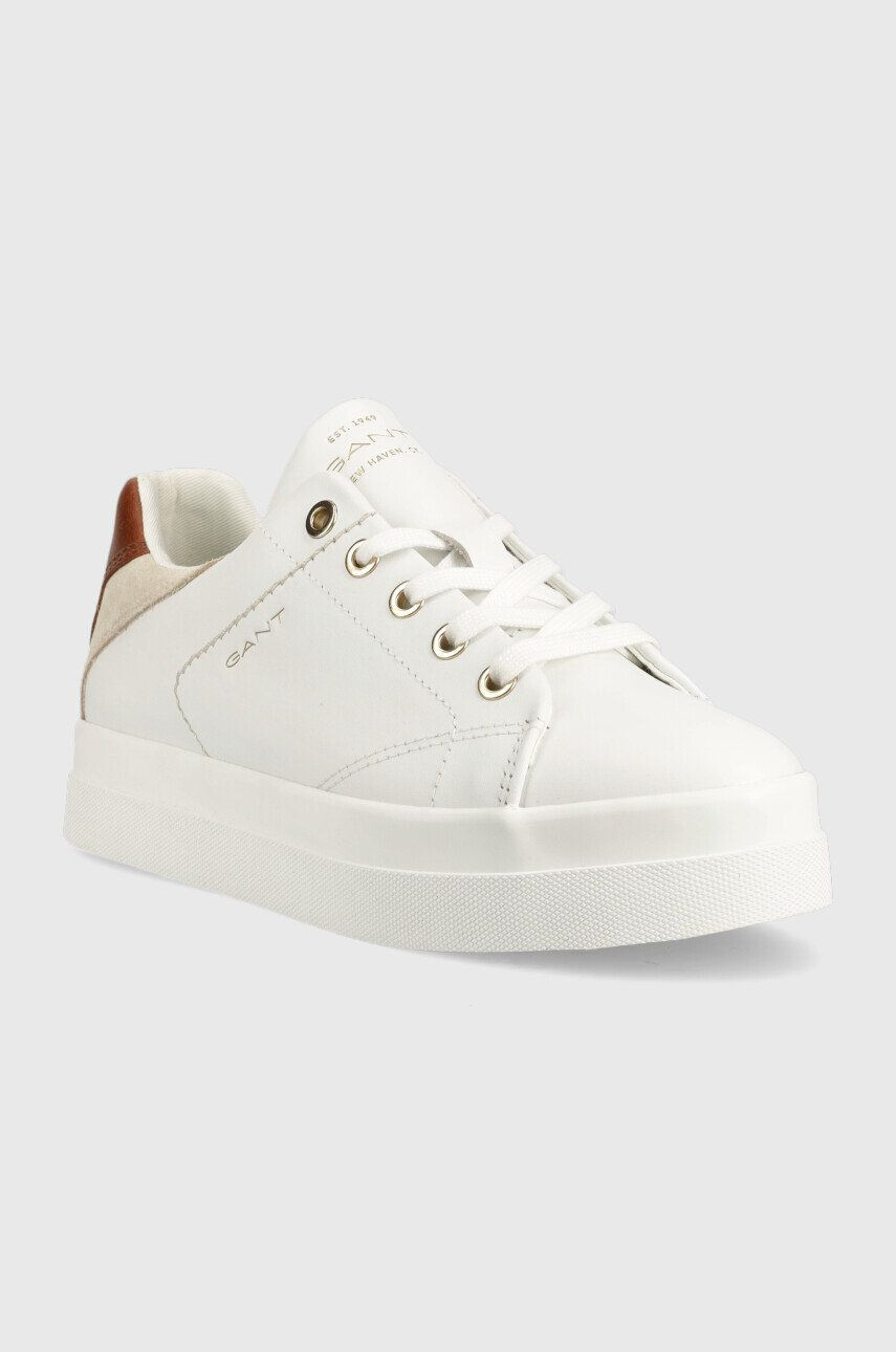 Gant Kožené sneakers boty Avona bílá barva - Pepit.cz