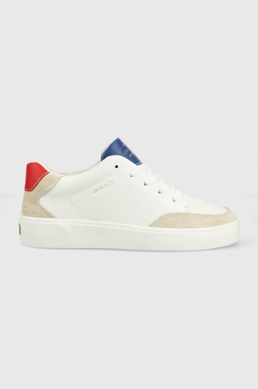 Gant Kožené sneakers boty Lagalilly bílá barva - Pepit.cz