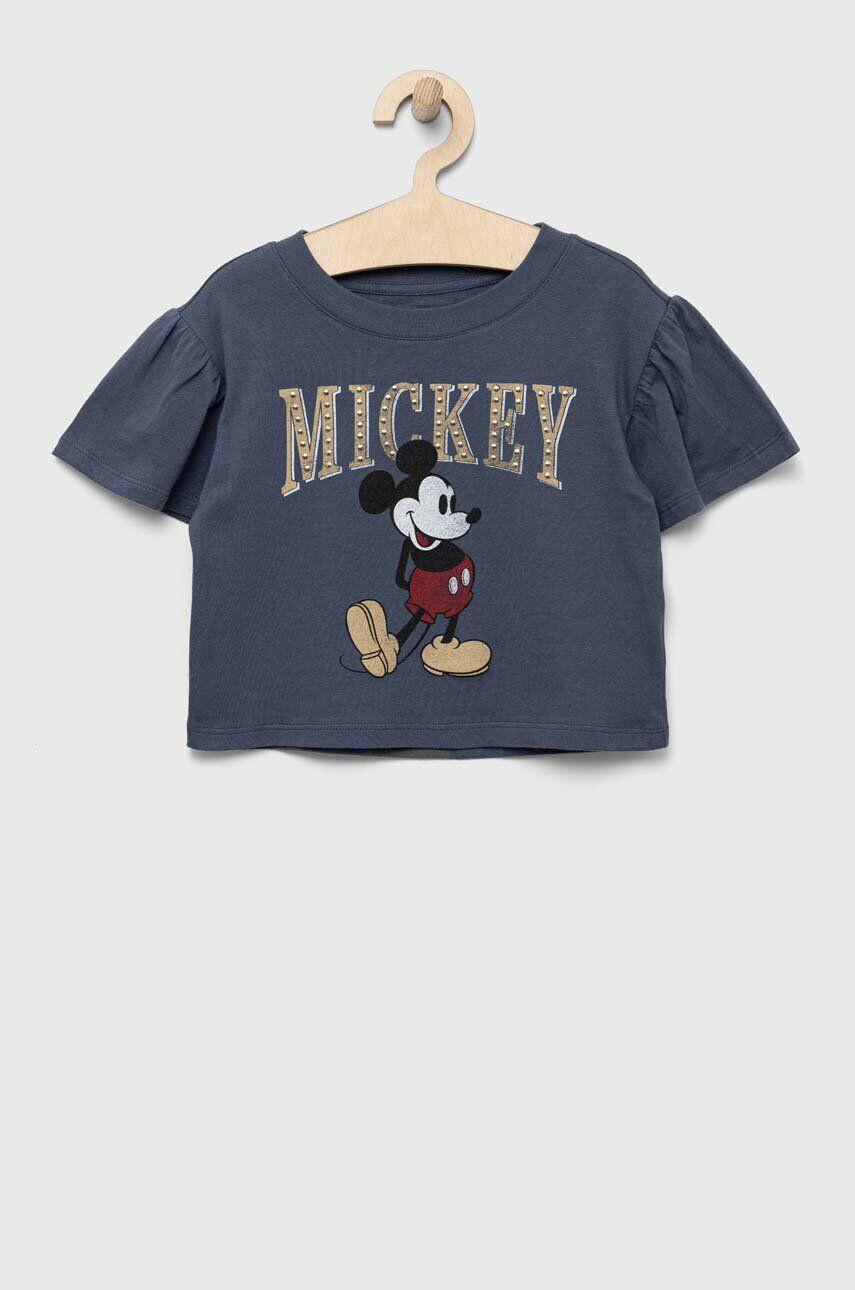 Gap Dětské bavlněné tričko x Disney tmavomodrá barva - Pepit.cz