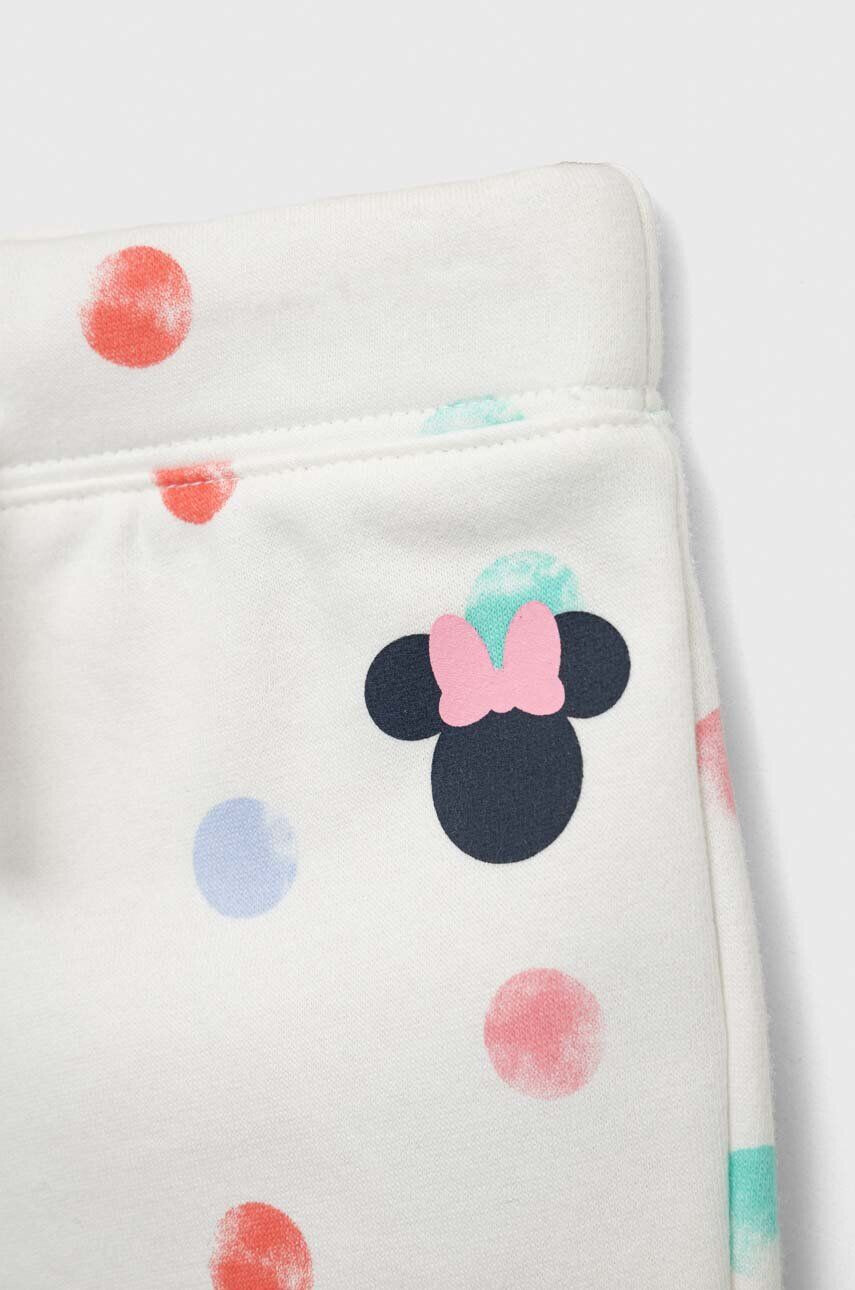 Gap Dětské tepláky x Disney bílá barva s potiskem - Pepit.cz