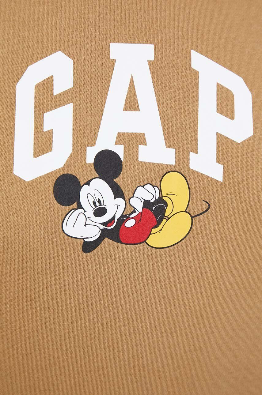 Gap Mikina x Disney dámská hnědá barva s potiskem - Pepit.cz