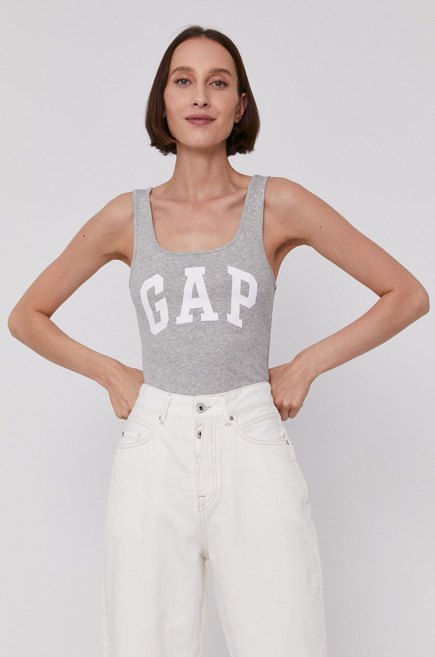 Gap Top (2-pack) dámský šedá barva - Pepit.cz