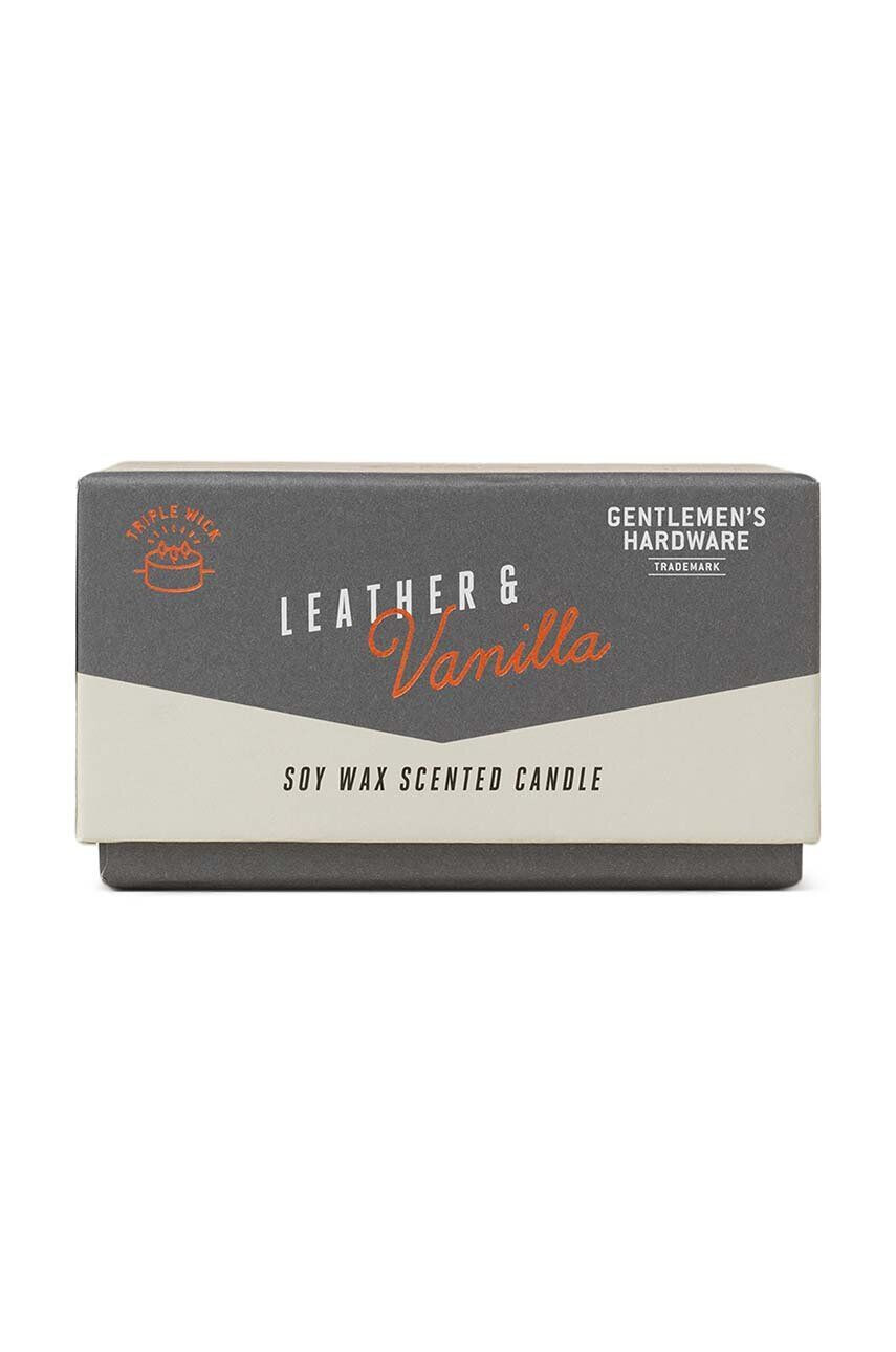 Gentlemen's Hardware Vonná sójová svíčka Gentelmen's Hardware Leather & Vanilla 198 g - Pepit.cz