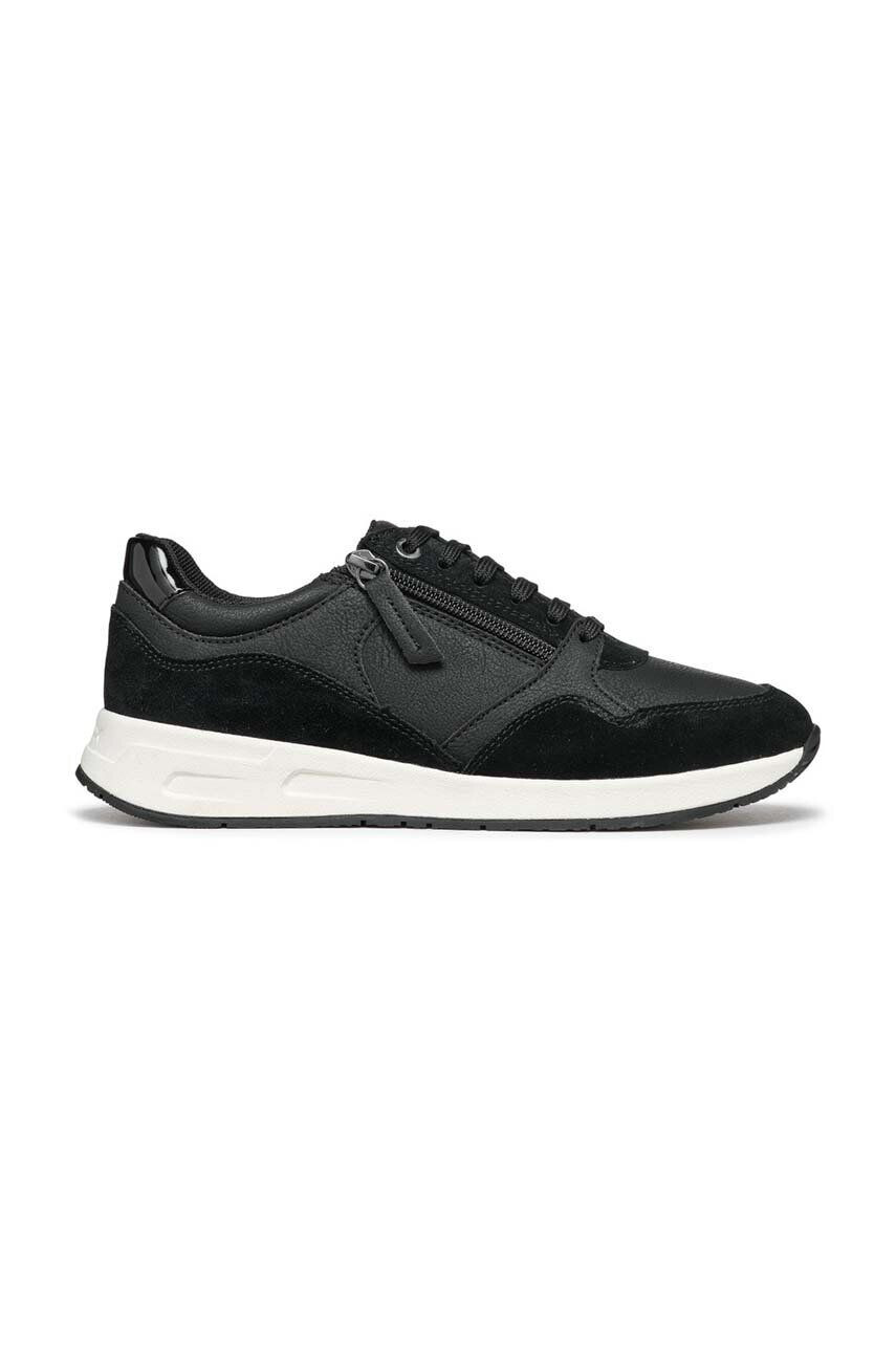 Geox Kožené sneakers boty D BULMYA B černá barva D36NQB 0EK22 C9999 - Pepit.cz