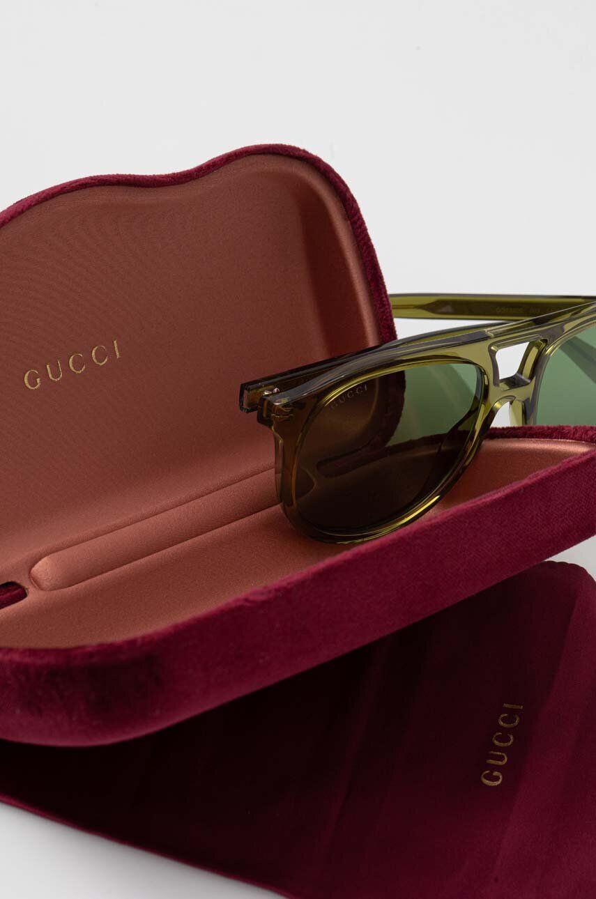 Gucci Sluneční brýle GG1320S pánské zelená barva - Pepit.cz