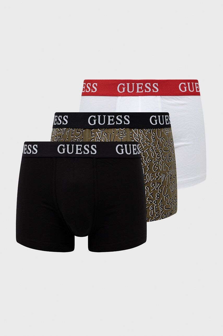 Guess Boxerky 3-pack pánské zelená barva - Pepit.cz