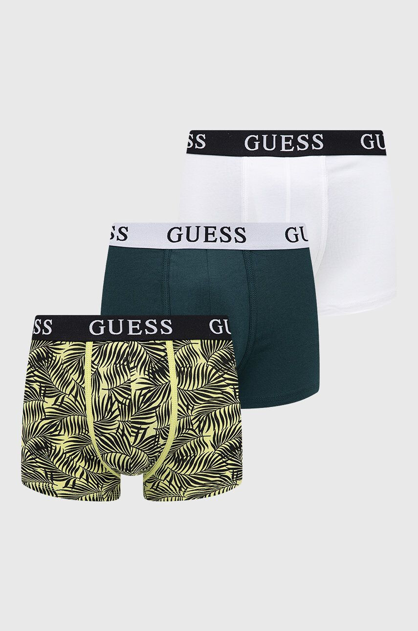 Guess Boxerky 3-pack pánské zelená barva - Pepit.cz