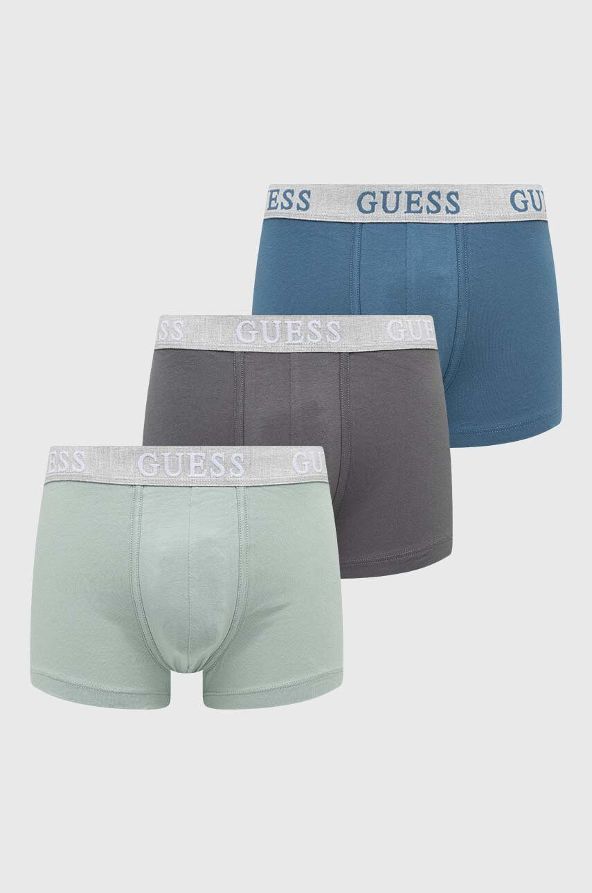 Guess Boxerky 3-pack pánské šedá barva - Pepit.cz