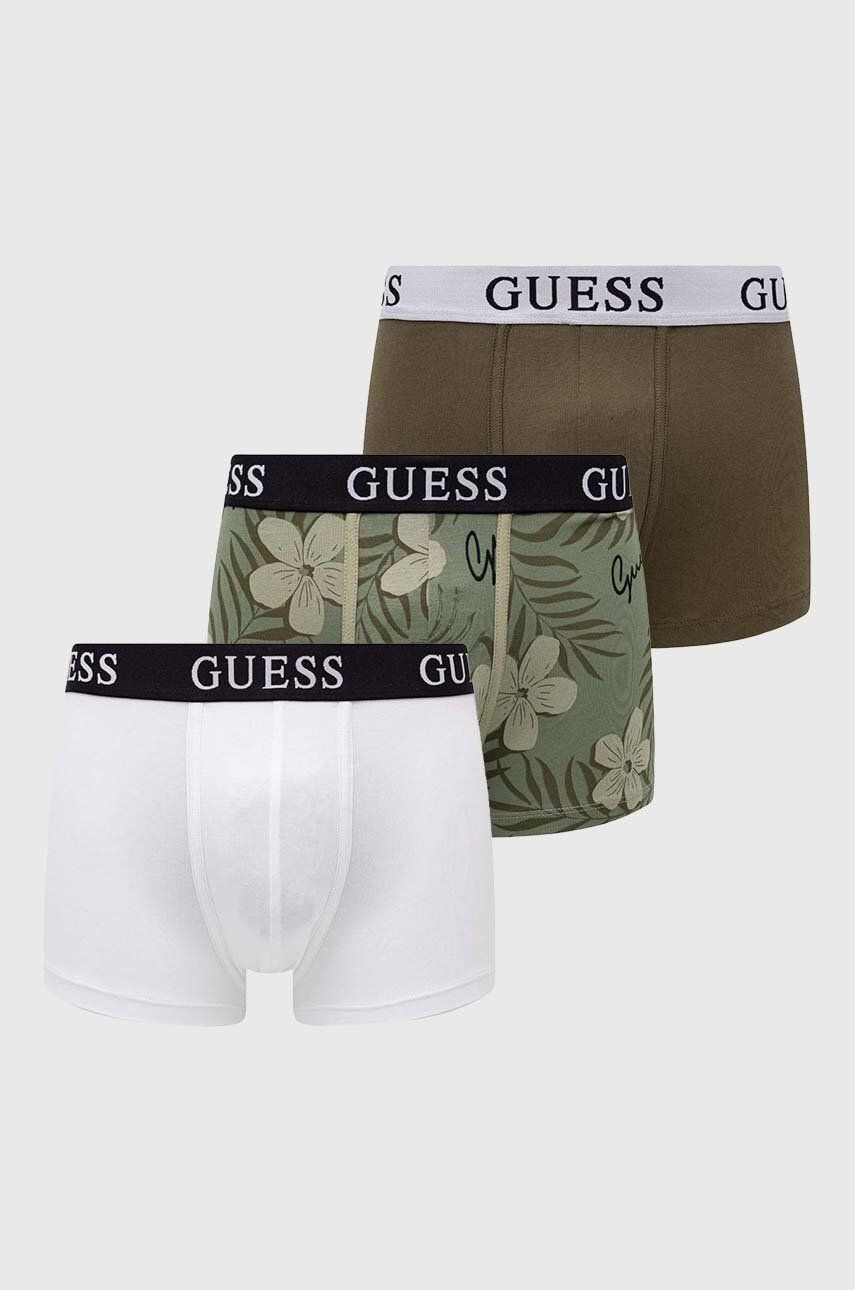 Guess Boxerky 3-pack pánské zelená barva - Pepit.cz