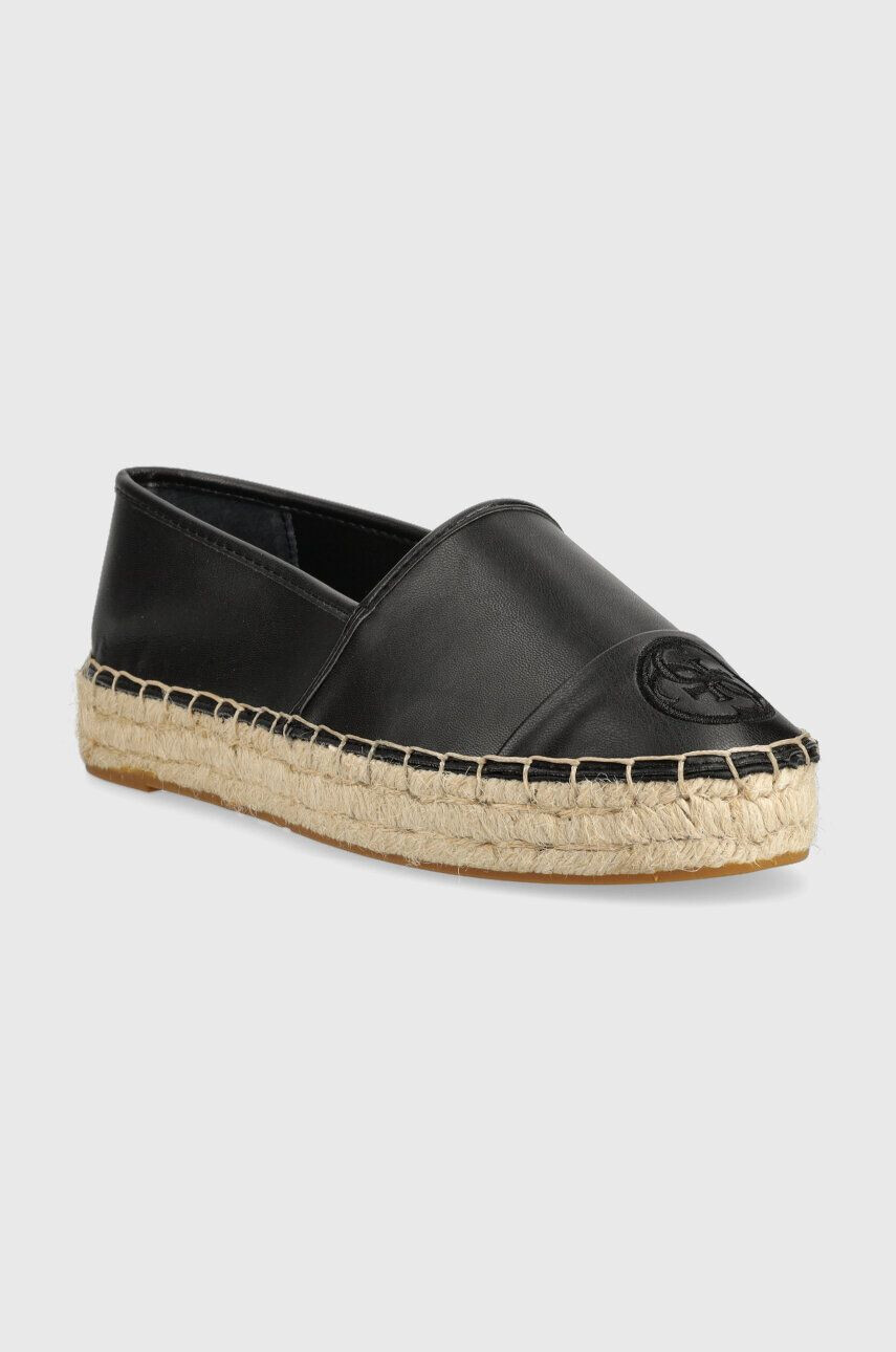 Guess Espadrilky JALEEL2 černá barva na platformě FL6J2L ELE14 - Pepit.cz