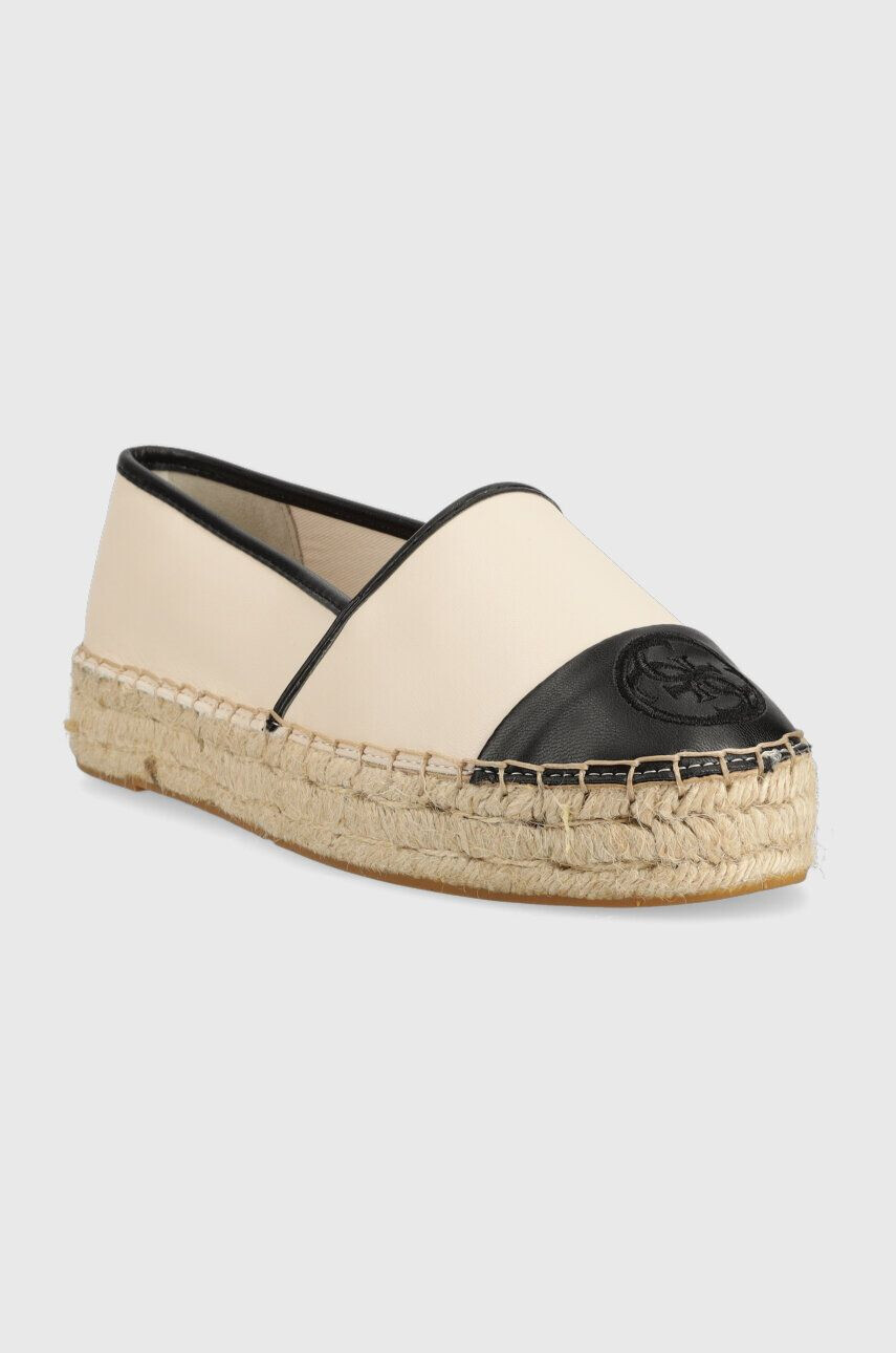 Guess Espadrilky JALEEL2 béžová barva na platformě - Pepit.cz