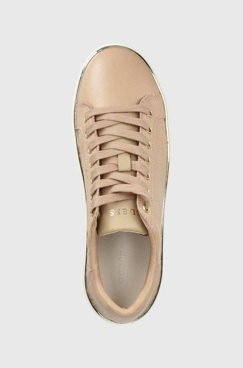 Guess Kožené sneakers boty FL7BNN FAL12 béžová barva BONNY - Pepit.cz