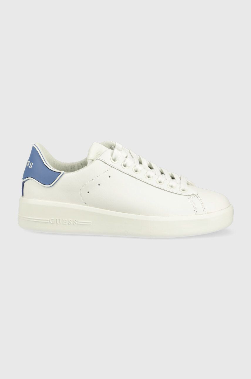 Guess Kožené sneakers boty Rockie bílá barva - Pepit.cz