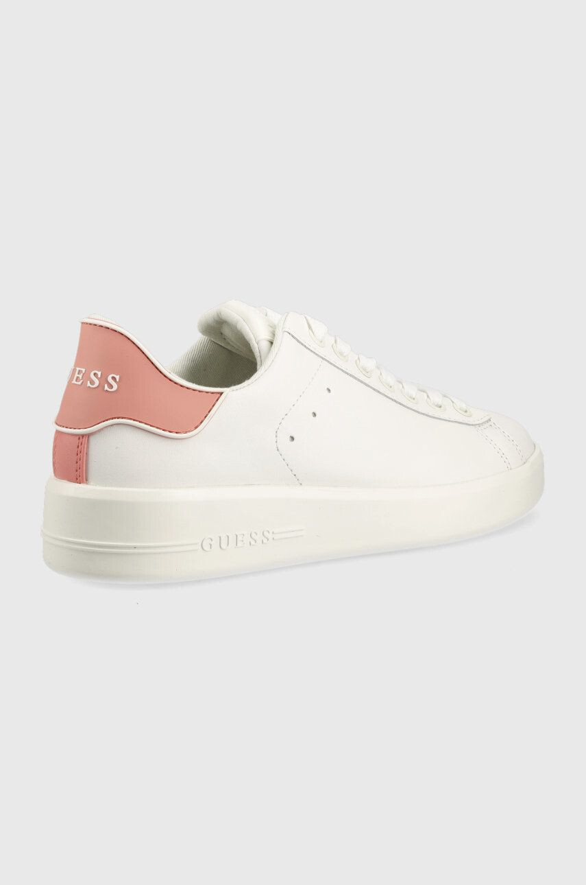 Guess Kožené sneakers boty Rockie bílá barva - Pepit.cz