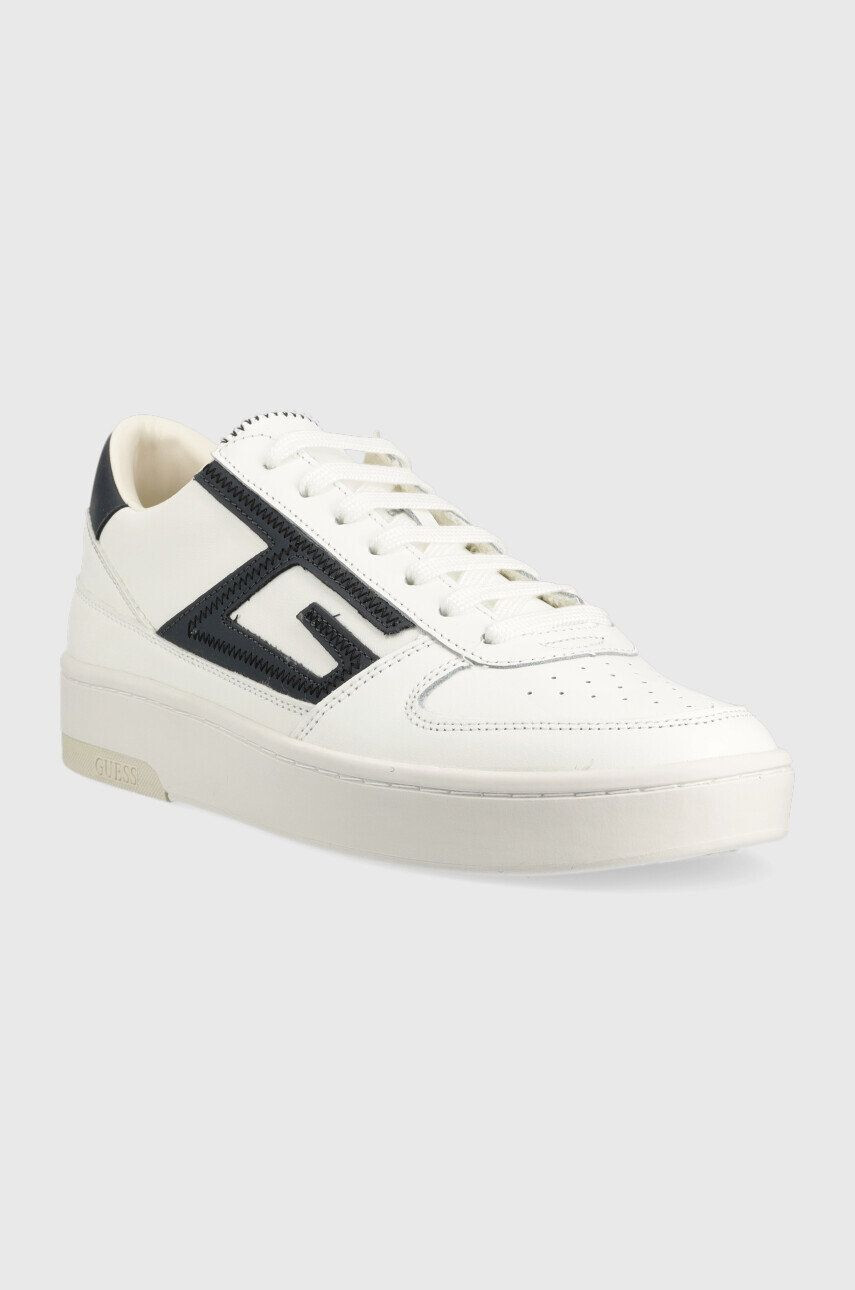 Guess Kožené sneakers boty Silea bílá barva FM5SIL ELE12 WHBLU - Pepit.cz