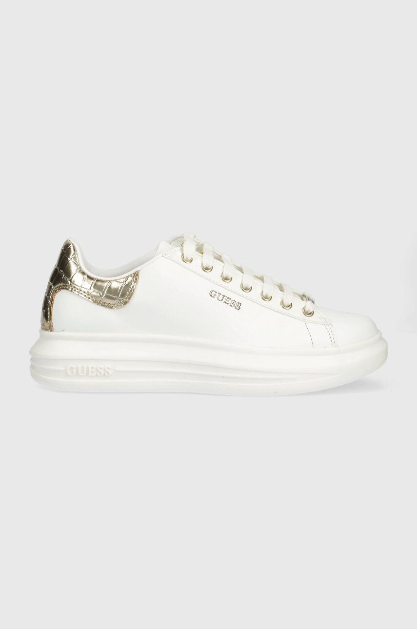 Guess Kožené sneakers boty Vibo bílá barva - Pepit.cz