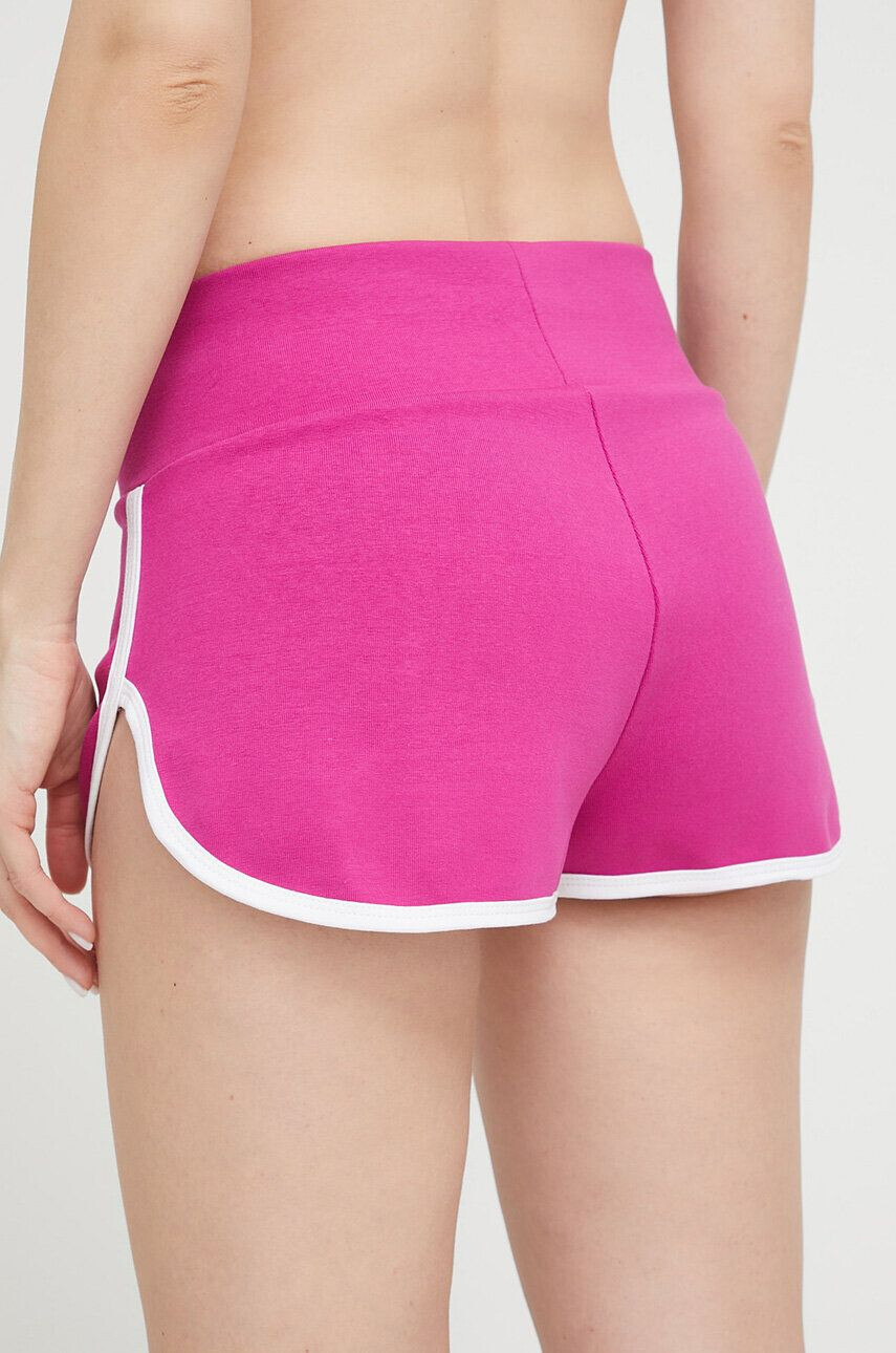 Guess Kraťasy dámské růžová barva s aplikací high waist - Pepit.cz