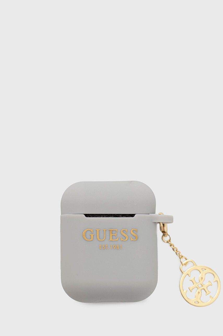 Guess Kryt na airpods Airpods Cover šedá barva - Pepit.cz