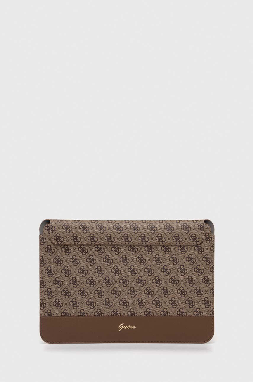 Guess Obal na notebook Sleeve 13''/14" hnědá barva - Pepit.cz