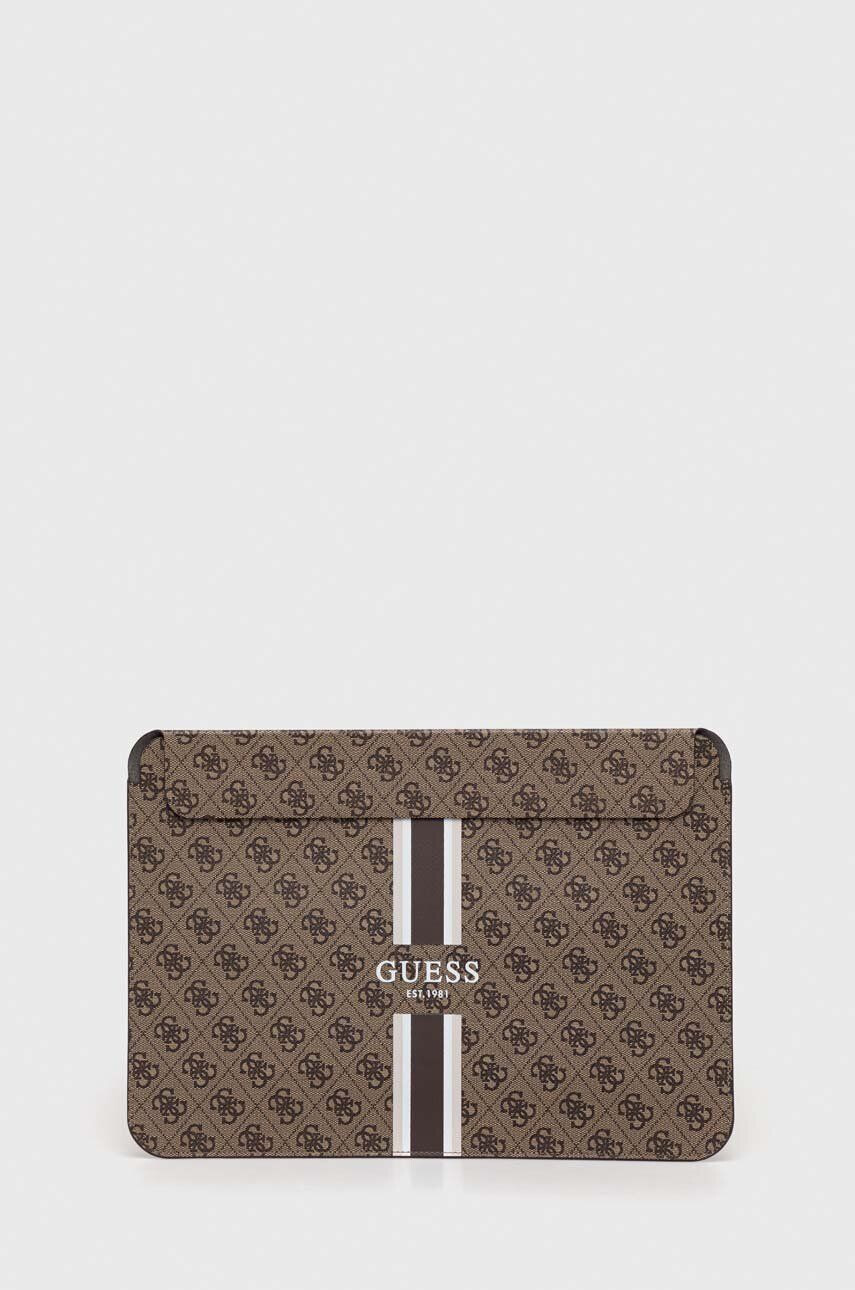 Guess Obal na notebook Sleeve 14" hnědá barva - Pepit.cz