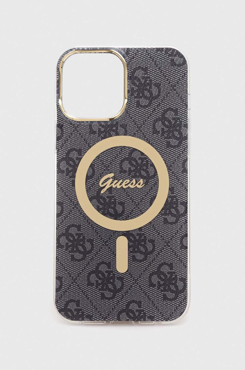 Guess Obal na telefon iPhone 13 Pro Max 6.7" hnědá barva - Pepit.cz