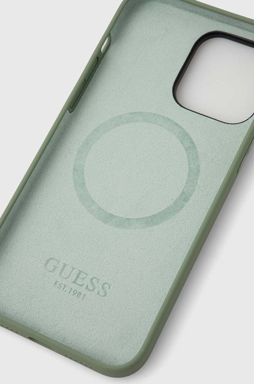 Guess Obal na telefon iPhone 14 Pro Max 6.7" zelená barva - Pepit.cz