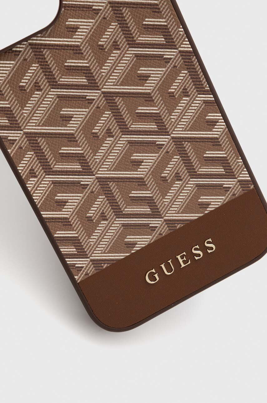 Guess Obal na telefon iPhone 14 Pro Max 6.7" hnědá barva - Pepit.cz