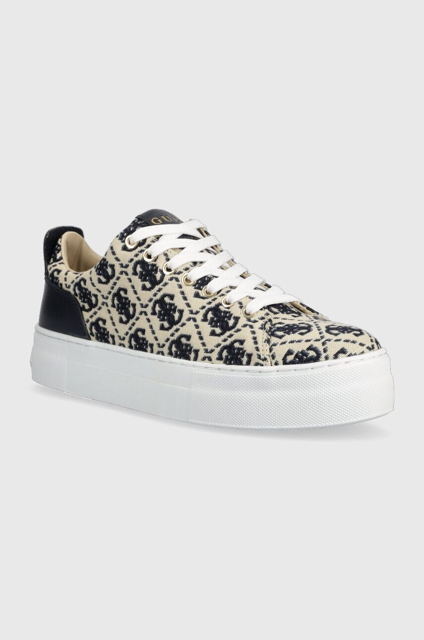 Guess Sneakers boty FL7G3N FAL12 béžová barva GIANELE3 - Pepit.cz