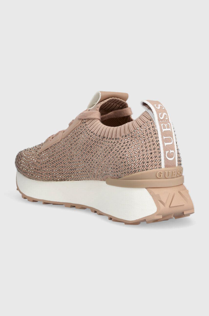 Guess Sneakers boty FL7LAU FAM12 béžová barva LAURINE - Pepit.cz