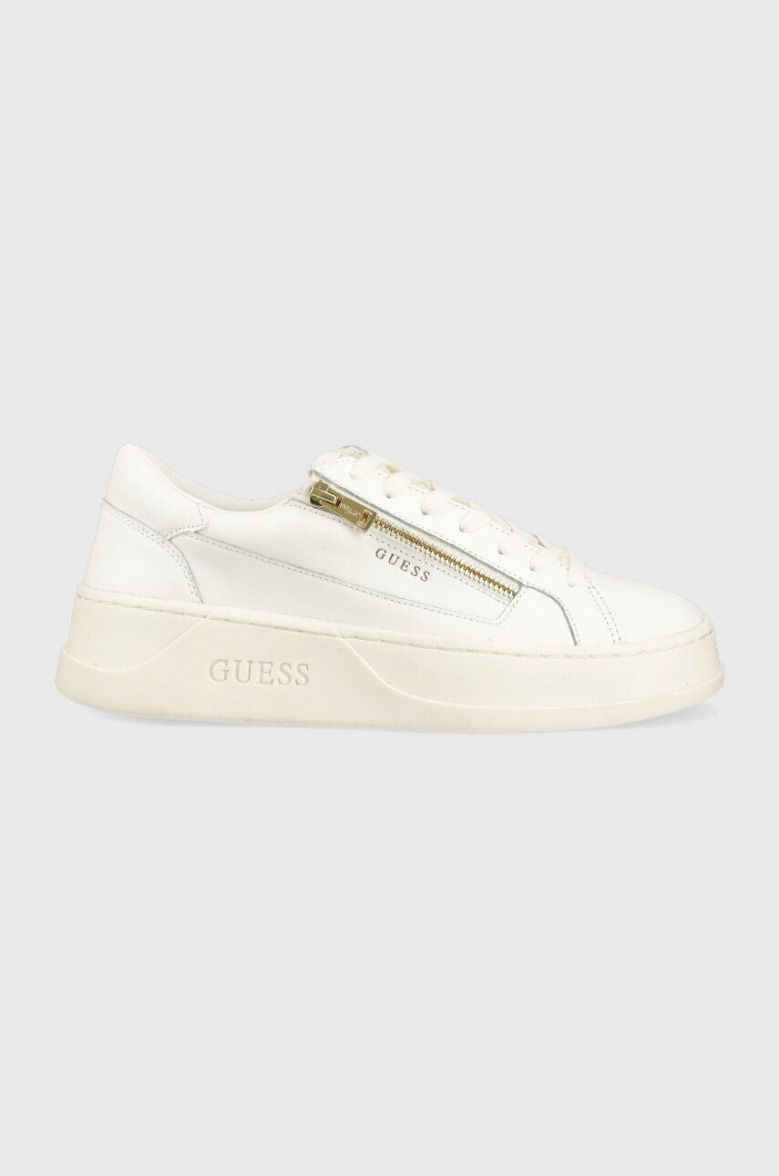 Guess Sneakers boty FM7CAZ LEA12 bílá barva AVELLINO ZIP - Pepit.cz