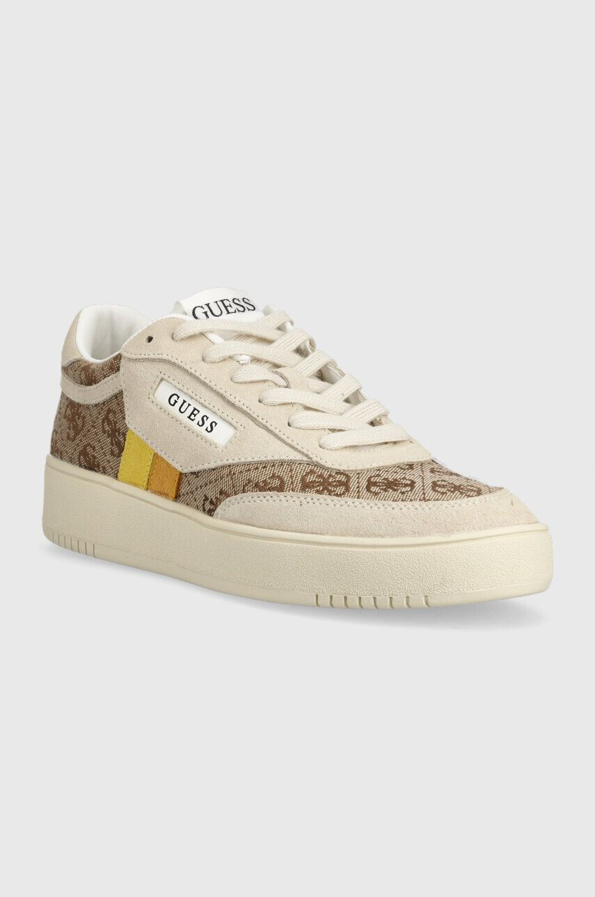 Guess Sneakers boty SISTY béžová barva FL6SIS FAL12 - Pepit.cz