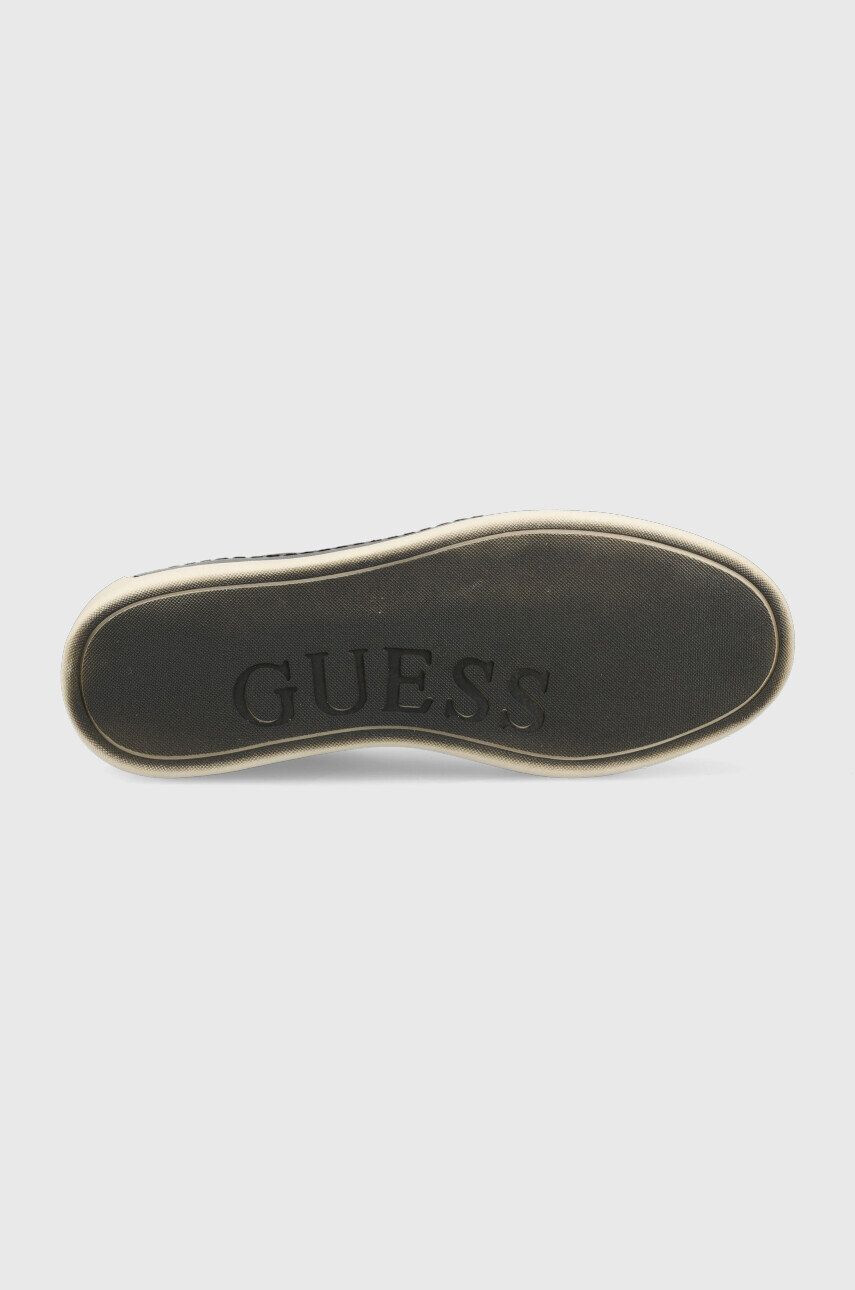 Guess Sneakers boty Strave Vintage černá barva FM5STV LEA12 BLACK - Pepit.cz