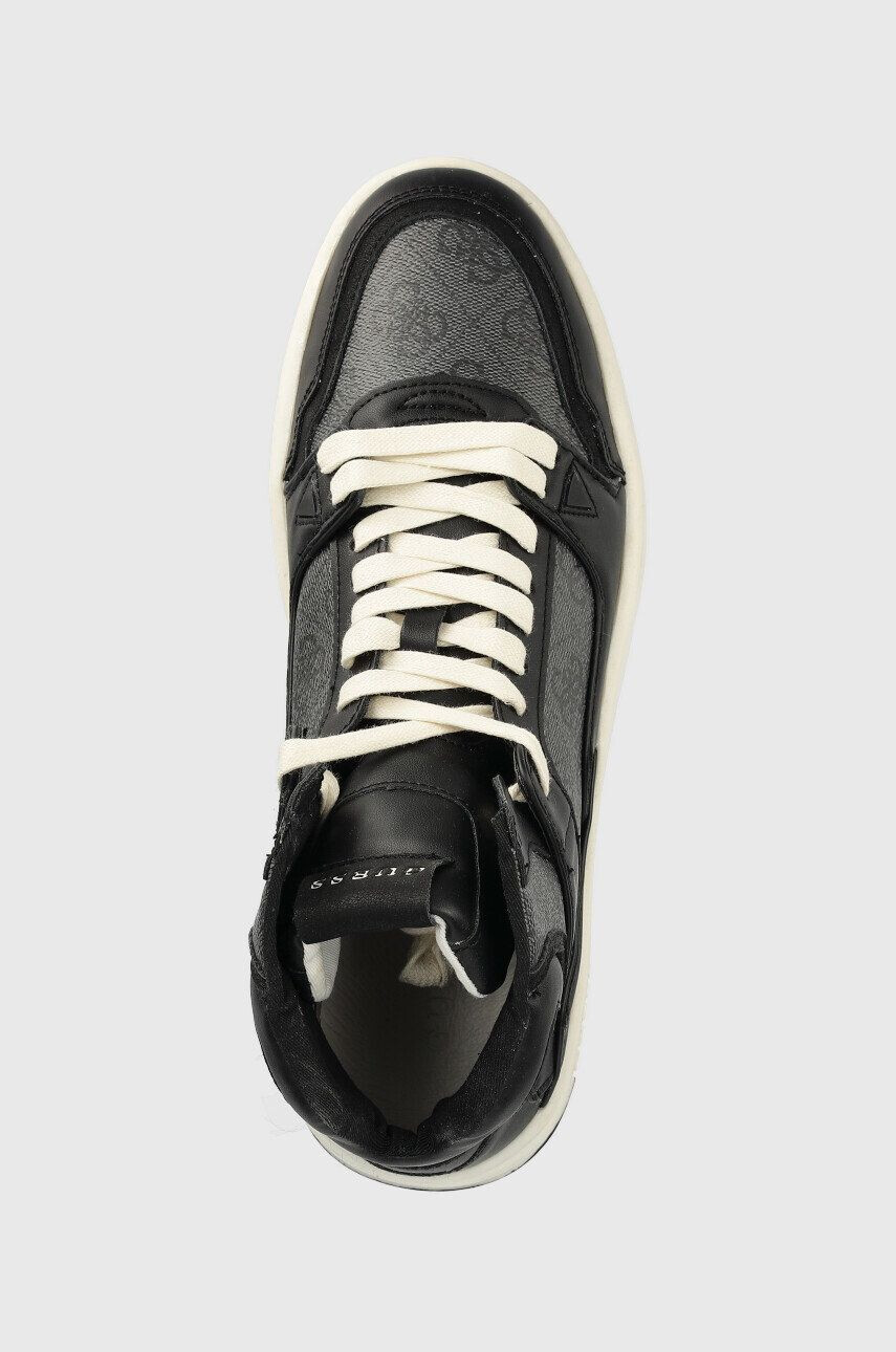 Guess Sneakers boty Verona Basket Mid černá barva - Pepit.cz