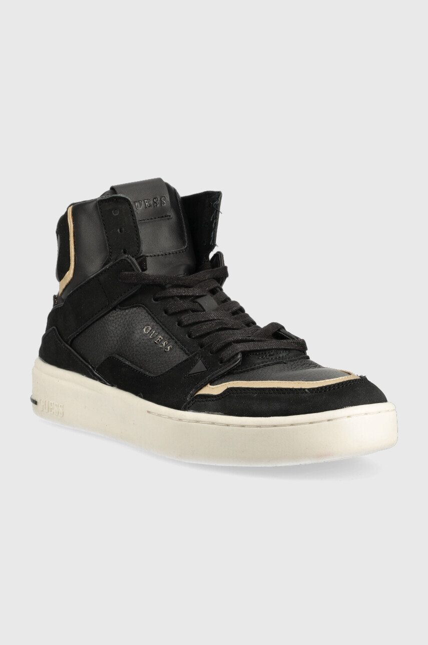 Guess Sneakers boty Verona Basket Mid černá barva - Pepit.cz