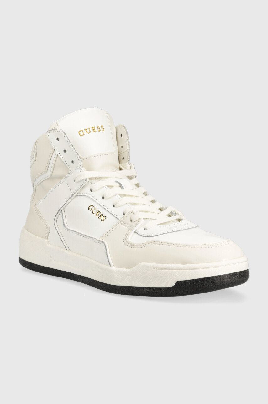 Guess Sneakers boty Vicenza High bílá barva - Pepit.cz